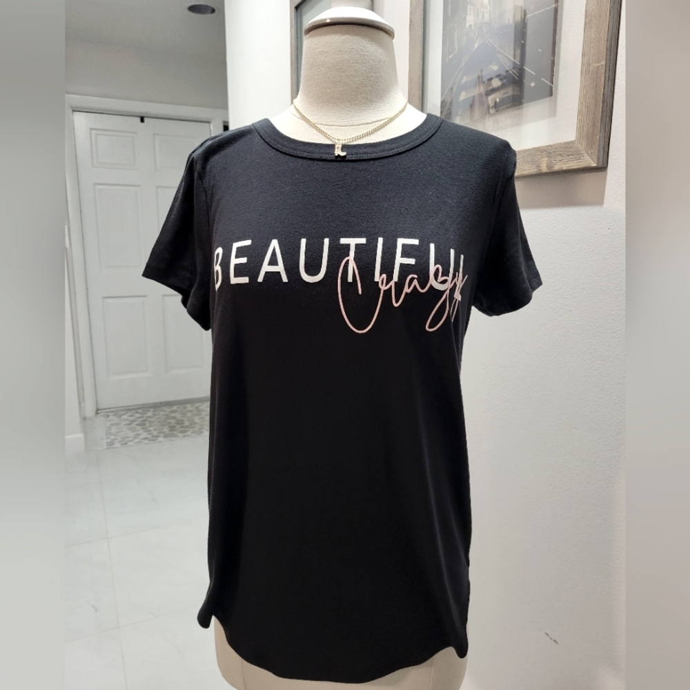 NWT Beautiful Crazy tee crew much black concert ready luke combs - Picture 1 of 3